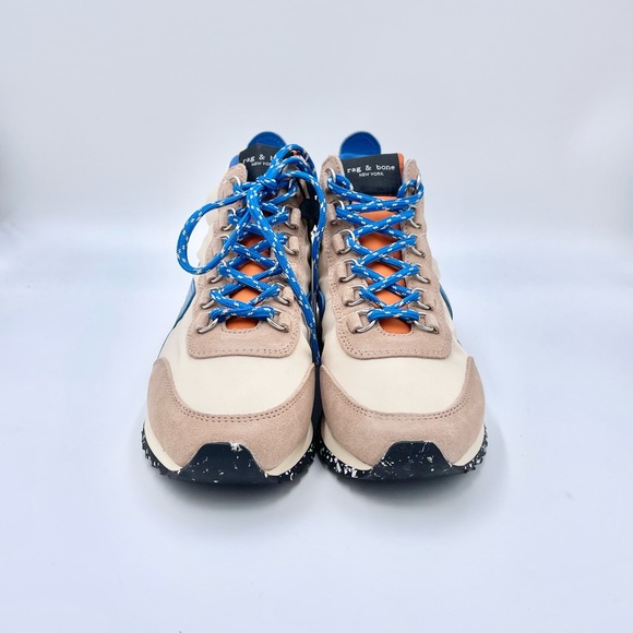 NEW Rag & Bone Retro Hiker Houndstooth Buff Sand Blue Sneaker Women’s size 7 - Picture 4 of 14